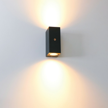 Außenwandleuchte AVALON Sensor, 2 x GU10 schwarz