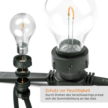 Illu-Lichterkette Fassungs-Abstand 1 m, anschlussfertig...
