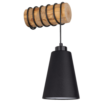 Wandleuchten TRABO CARLOS, 1 x E27 schwarz