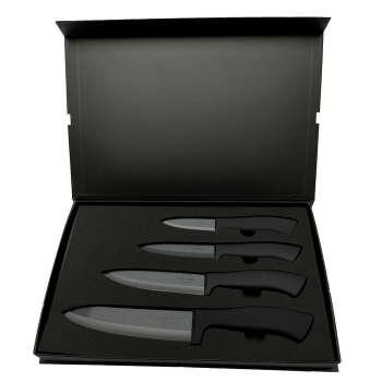 Universal Messerset Keramik 4-teilig schwarz