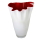 Vase aus Glas mundgeblasen, gewellt verschiedene Farben, 30 cm