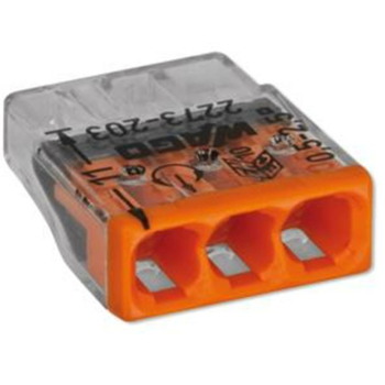 Wago Steckklemme 3 x 0,5-2,5mm², transparent