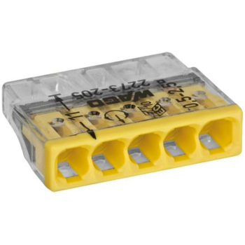 Wago Steckklemme, 5 x 0,5-2,5mm², transparent