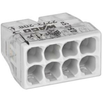 Wago Steckklemme, 8 x 0,5-2,5mm², transparent