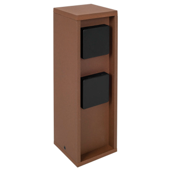 Steckdosensäule, PADO, mit 2 Steckdosen, rostfarben