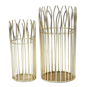 Windlicht Set romantisch 2-teilig mit Glaseinsatz rund in...