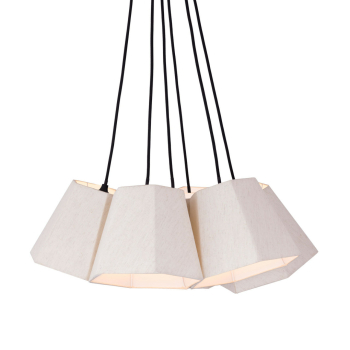 Hängelampe Cluster cremeweiß, 6 x E27