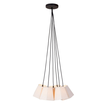 Hängelampe Cluster cremeweiß, 6 x E27
