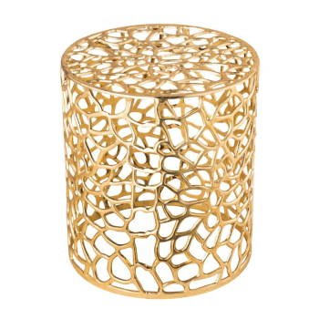 Beistelltisch AGADIR im Korallen-Design, 40 x 46 cm rund,...