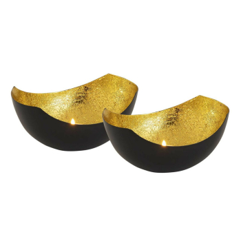 Teelichthalter Set 2-teilig Kerzenhalter Love Schalenform...