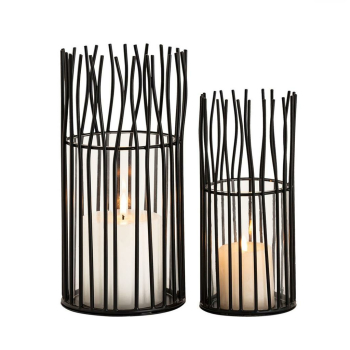 Windlicht Set 2-teilig Kerzenhalter Teelichthalter Loft...