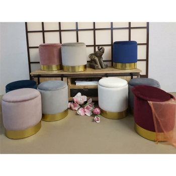 Samthocker Deko Hocker Samt Pouf Dekopouf Velour Hocker...
