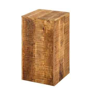 Blumensäule 27x27 Hocker Holz Pflanzenständer Beistelltisch quadratisch Mangoholz
