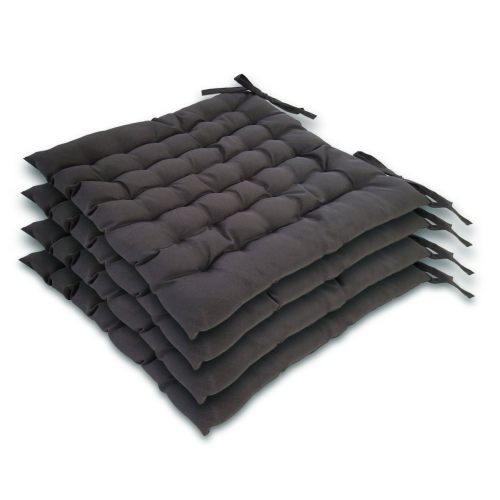 Stuhlkissen Set 4 Stück 40x43 cm Sitzkissen Stuhlauflage mit Bindeband