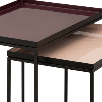 Beistelltisch COPENHAGEN 2er Set, 45 x 45 cm Dekotisch Emaille