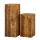 Blumensäule Hocker Pflanzenständer Beistelltisch 27 x 27 cm quadratisch Hocker Mangoholz massiv