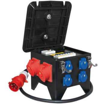 PCE Mobil-Steckdosenverteiler, 4 x Steckdosen, 4 x CEE,