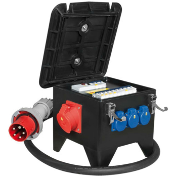 PCE Mobil-Steckdosenverteiler, 3 x Steckdosen, 3 x CEE,