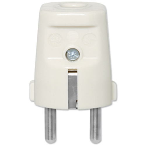 Schutzkontakt-Stecker, Iso, weiß