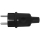 Vollgummi Schutzkontakt-Stecker, schwarz
