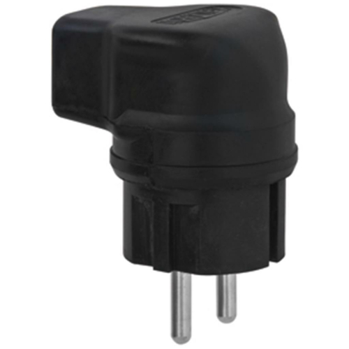 Vollgummi Winkelstecker, schwarz