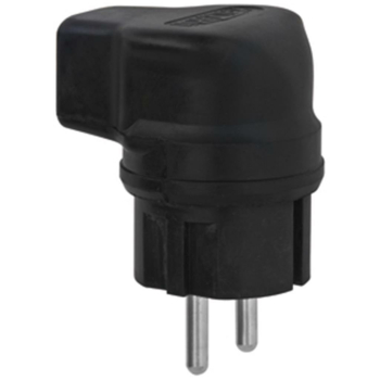 Vollgummi Winkelstecker, schwarz