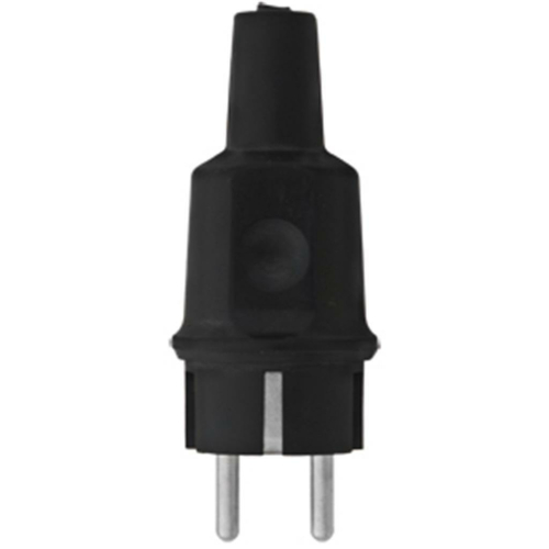 Schutzkontakt-Stecker, Vollgummi, Universalausführung