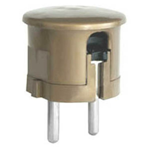 Schutzkontakt-Winkelstecker, Thermoplast, gold