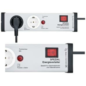 Energieverteiler, 2-fach, grau/schwarz