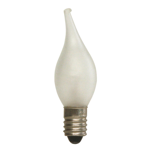 Windstoßkerze matt satiniert,  E10/24V/1,8W , für innen