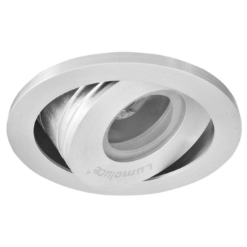 LED Einbauspot, 1 x LED/3,3W-3000K, Aluminium gebürstet