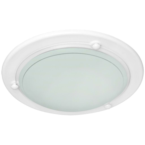 Trio Deckenleuchte 1 x E27, Metall weiß, Glas opal 6101011-01