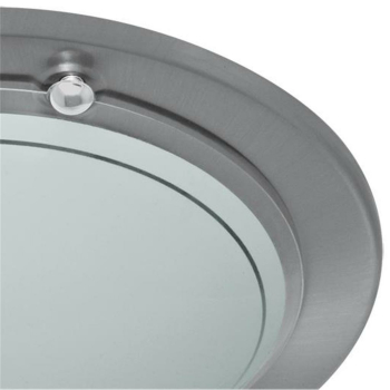 Trio Deckenleuchte 1 x E27, Stahl matt, Glas opal 6101011-07