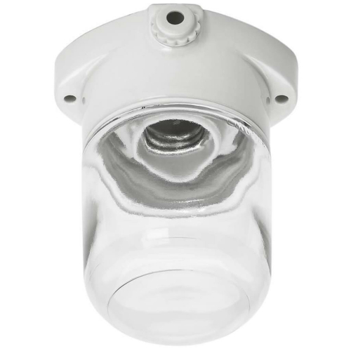 Deckenleuchte LISILUX 1 x E27/max. 75W, Porzellan-Sockel, Zylinderglas