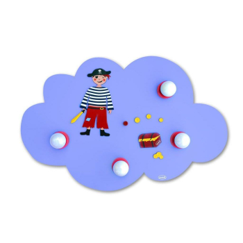 Waldi Kinderleuchte Deckenleuchte Wolke Pirat hellblau...