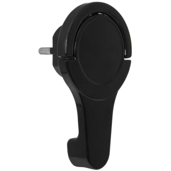 Kopp Winkel-Schutzkontaktstecker, extraflach, schwarz