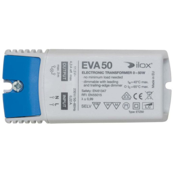 Elektronischer NV-Trafo ETZ50, 11,5V/0-50W, dimmbar