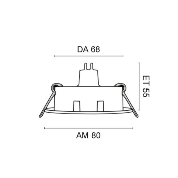 Rutec Einbaustrahler, 1 x GU5,3/12V, schwenkbar, Eisen natur