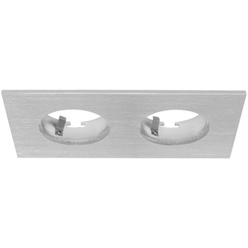 LED Einbauhalterung für 2 x LED/2,5W, Aluminium gebürstet