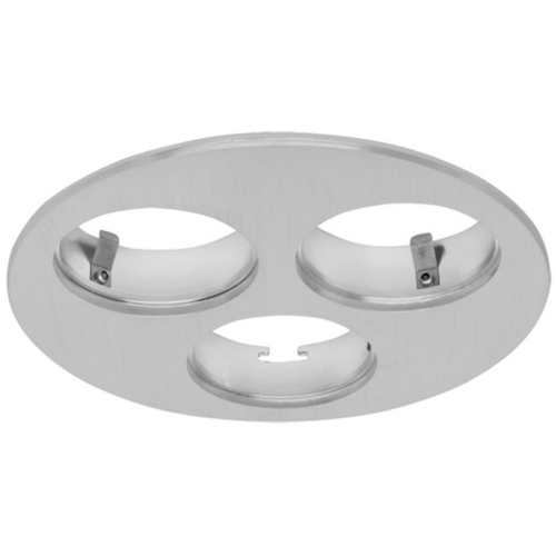 LED Einbauhalterung für 3 x LED/2,5W, Aluminium gebürstet