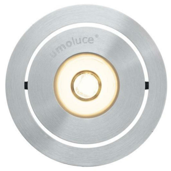 LED Einbaustrahler, 1 x LED/2900K, Aluminium gebürstet