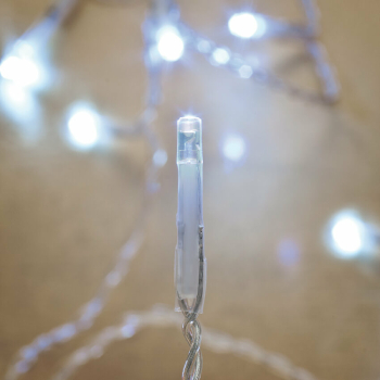 Minilichterkette weiße LED 10-flammig