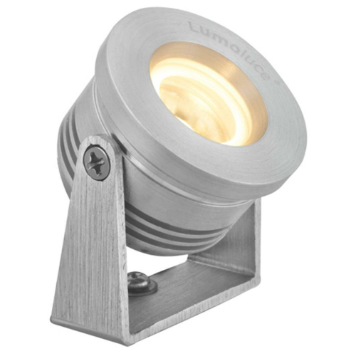 LED Anbaustrahler, 1 x LED/2900K, Aluminium gebürstet