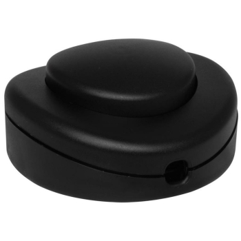 Fuß-Schnurschalter, 2A, mit PE/N-Klemme, schwarz