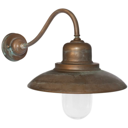 Moretti Außenwandleuchte 1 x E27/52W, IP44, Altmessingguss patiniert 1350.T.AR