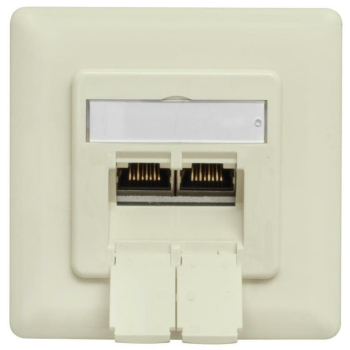 Datendose UAE 2x8, CAT6A, 500 MHz, perlweiß