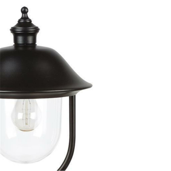 Außenstandleuchte 1 x E27, schwarz, Polycarbonatglas klar