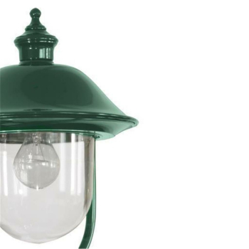 Außenstandleuchte 1 x E27, grün, Polycarbonatglas klar