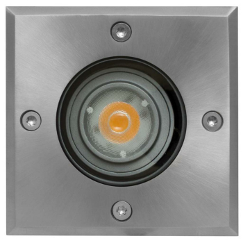 Erdeinbaustrahler aus Edelstahl eckig, IP68, 1 x...