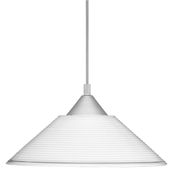 Pendelleuchte DIEGO 1 x E27, Kunststoff silber, Glas weiß Trio Leuchten 301400101